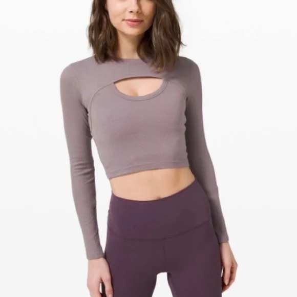 Rare Lululemon Ribbed Tank Top Pima Cotton Blend Casual Athletic Size 8 - Picture 1 of 6